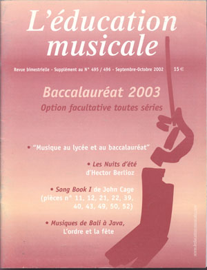 n° 495/496 septembre/octobre 2002 - supplément BAC 2003